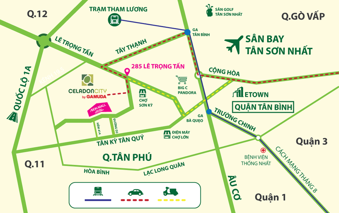 Vị trí Celadon Tân Phú