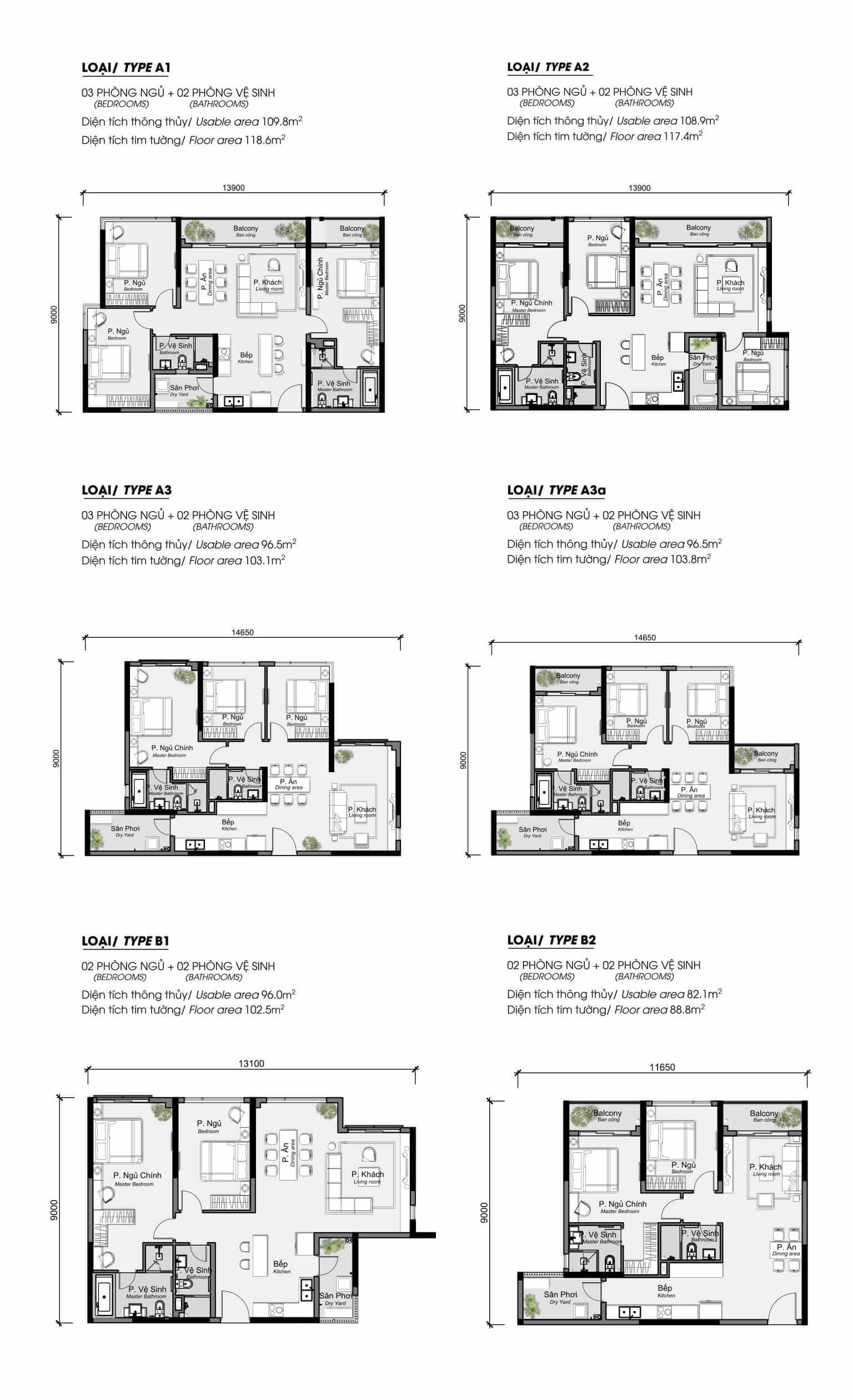 Thiết kế căn 2PN & 3 PN