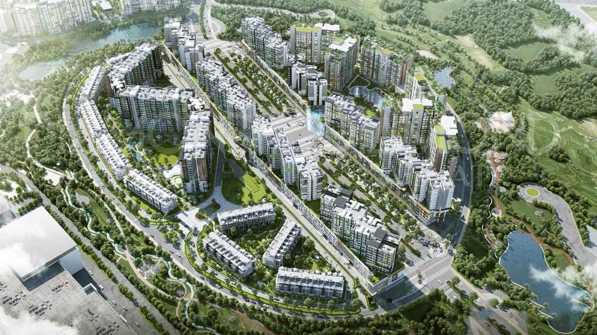 Diamond Alnata nằm tại vị trí vùng lõi trung tâm công viên 16 ha của Celadon City