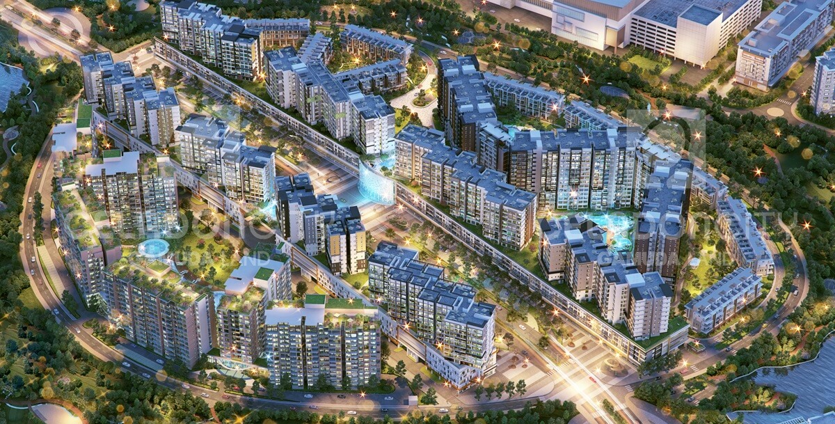 Phối cảnh về đêm của khu Diamond Precinct