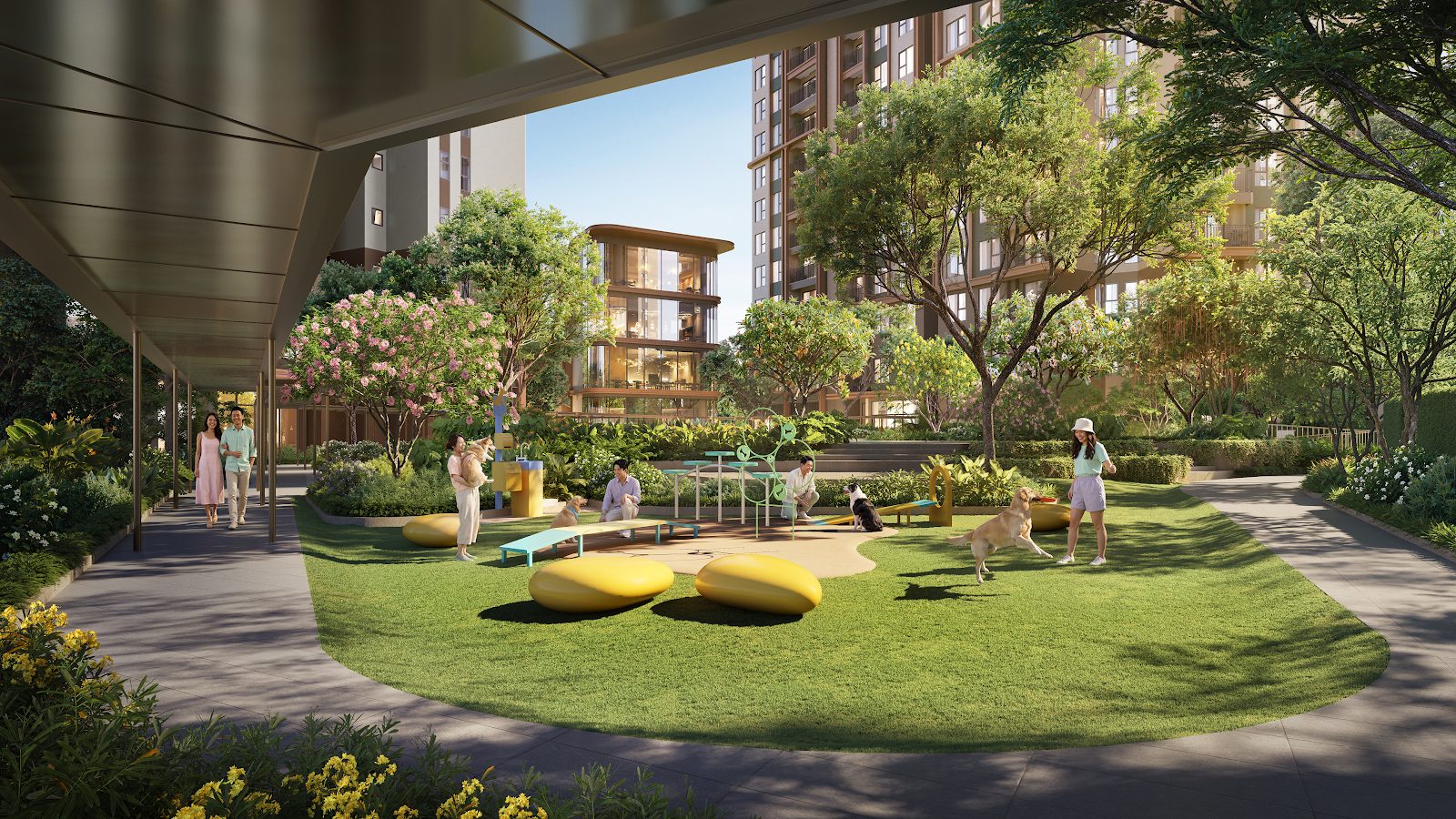 Thảm cỏ dành cho trẻ em và thú cưng trong khuôn viên Norton Park